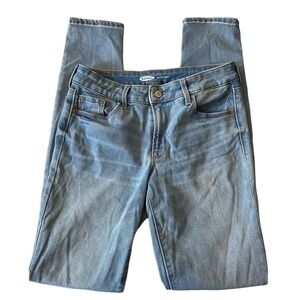 Old Navy Pop Icon Skinny Jeans Women Size 4 Long‎ Blue Light Wash Distressed W28